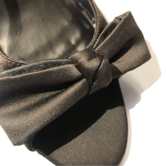 Jon Josef Brown Satin Slingback Pumps with Bow, size 10B. - Picture 12 of 12